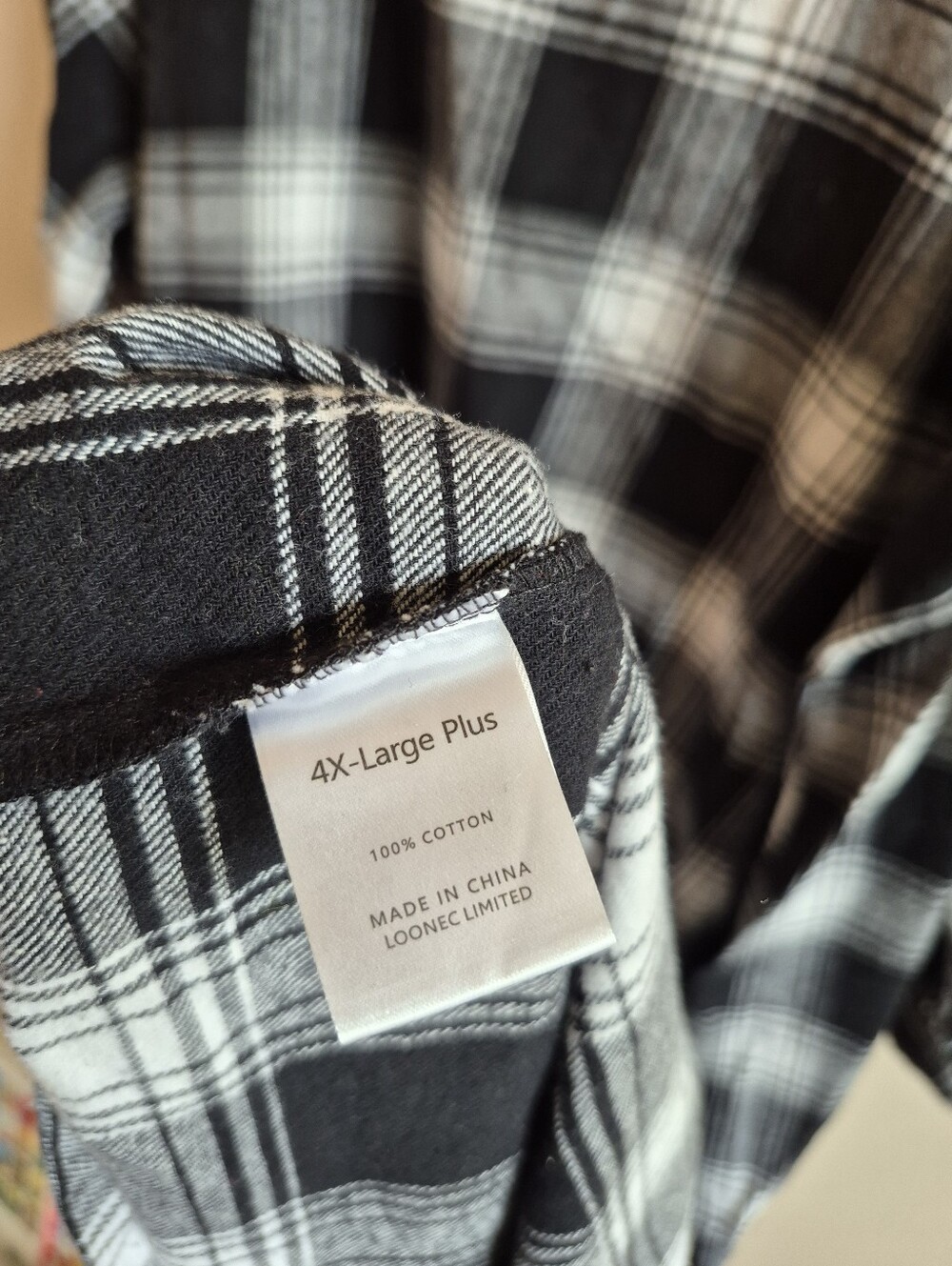 100% Cotton Plaid Nightgown Or Dress Square Neckline 4X - Picture 6 of 7